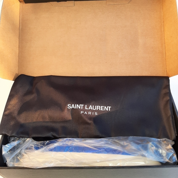 NWOT Yves Saint Laurent Bleu Slip Ons